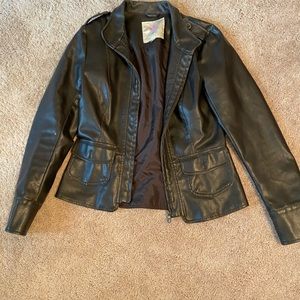 Brown leather jacket